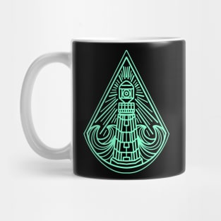 lighthouse line art Mug